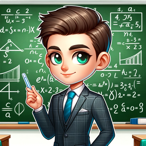 A cartoon drawing of a Maths teacher