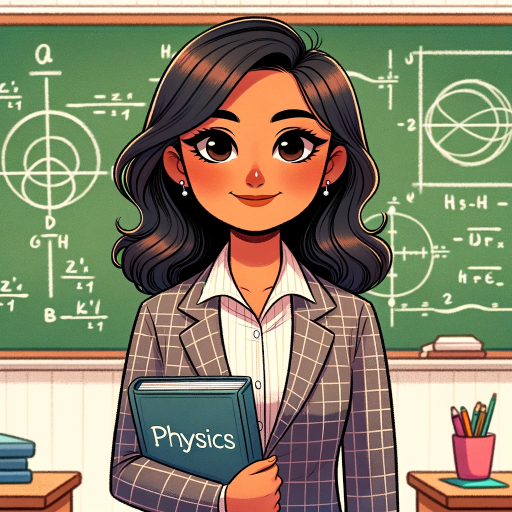 A cartoon drawing of a Physics teacher