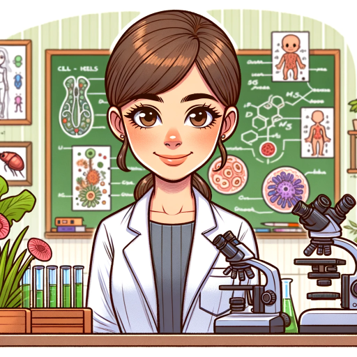 A cartoon drawing of a Biology teacher